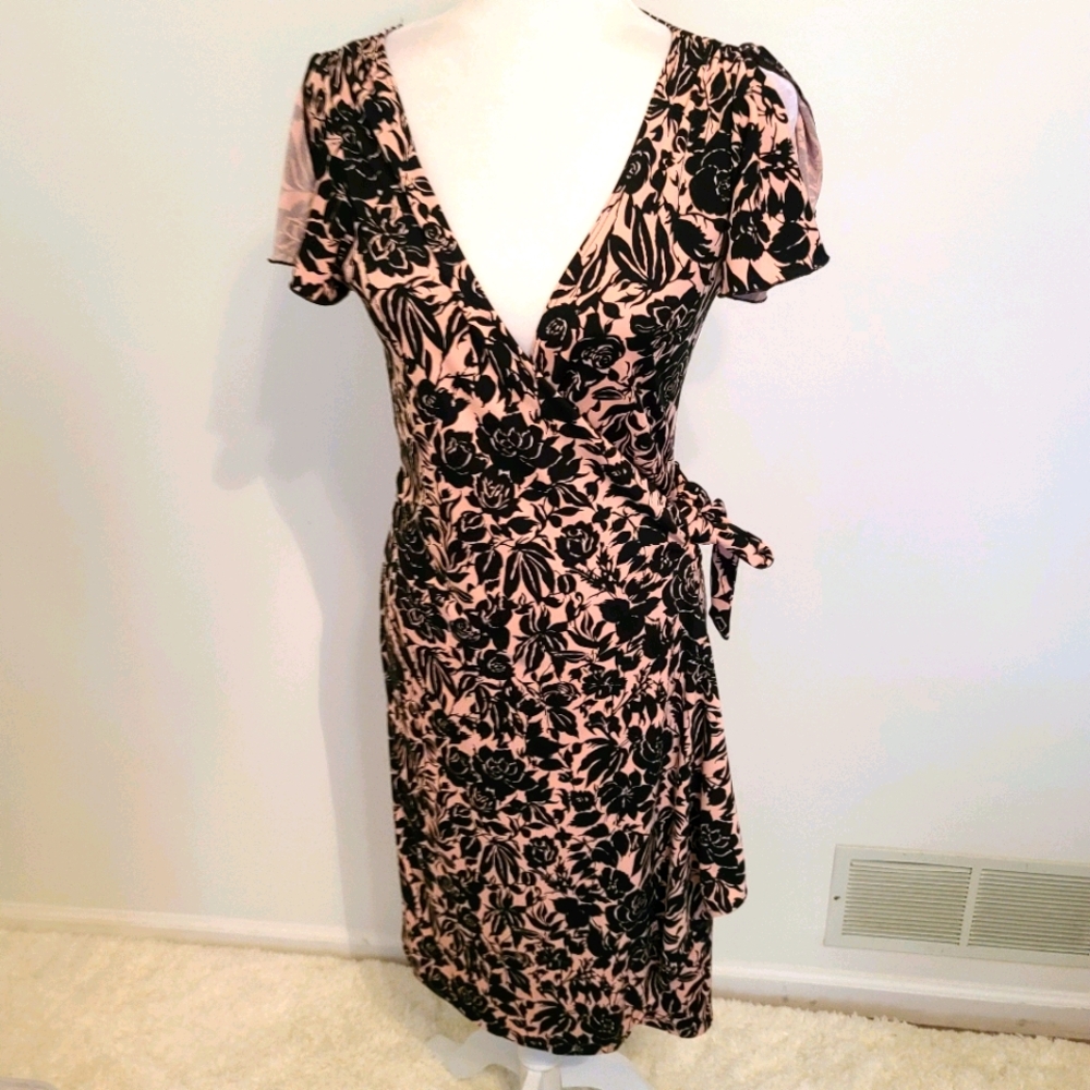 MAX AND CLEO TRUE FULL WRAP MIDI DRESS